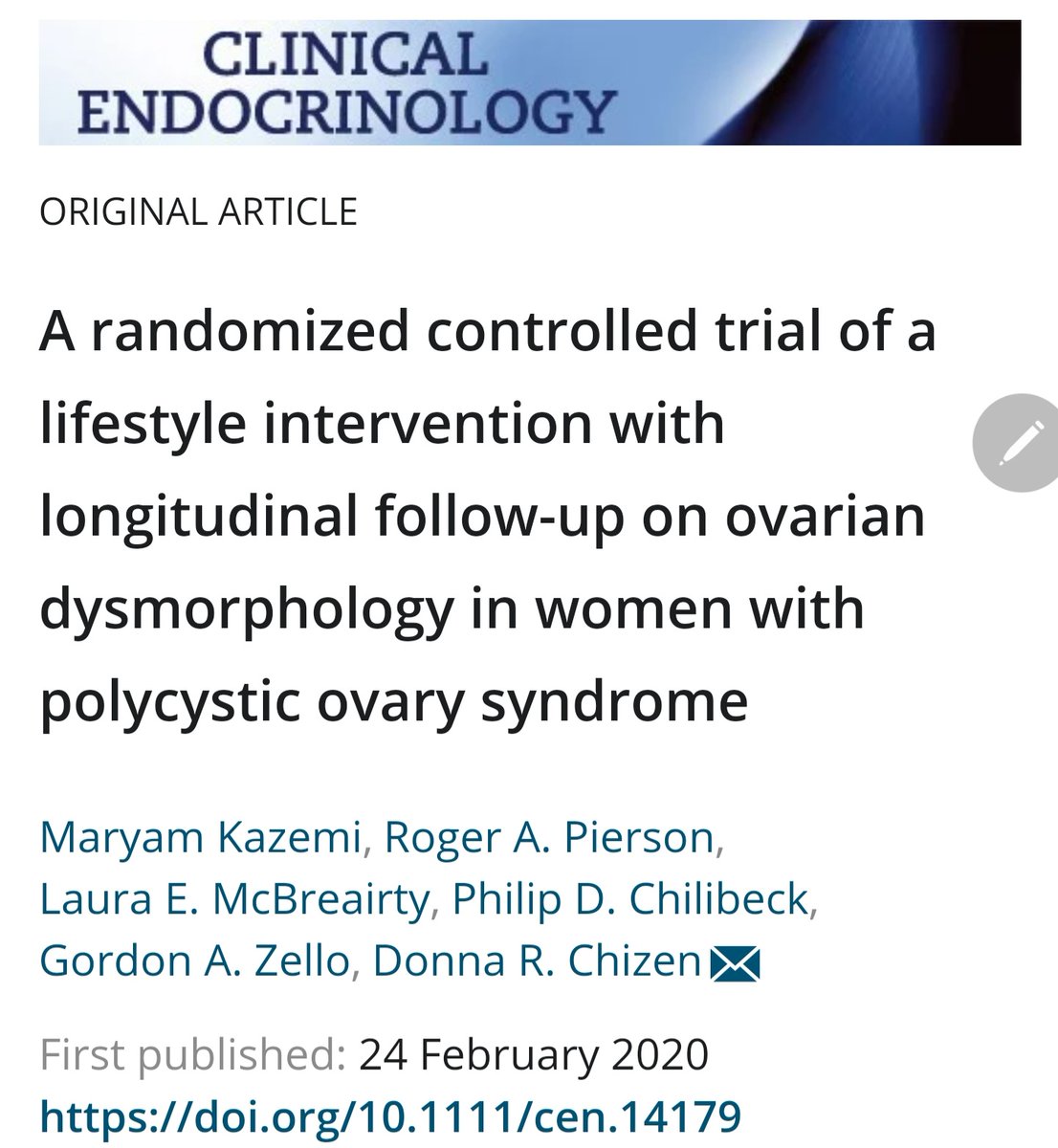 Good news! Our article received enough citations to be a #topcitedarticle in its journal. Thx <a href="/ClinEndocr/">Clinical Endocrinology</a>
#Endocrinology #PCOS #women #reproductivehealth