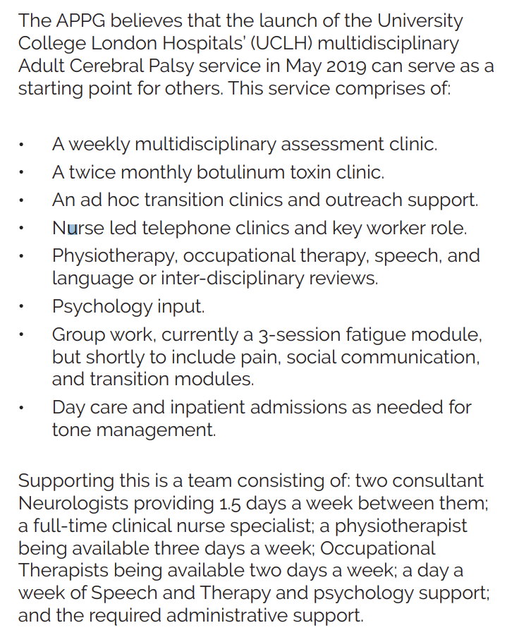 GivingVoiceUK's tweet photo. The new #APPGonCP report from @CPAPPG highlights the @uclh multidisciplinary Adult #CerebralPalsy service. It includes speech and language therapy.

▶️ https://t.co/eDC96XTeQ5

#FullLifeParticipation #StampOutTheGap #DisabilityRights #HealthInequality #CPAwarenessMonth https://t.co/UGE0CQbsfk
