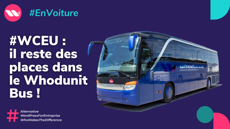 agence_whodunit's tweet photo. 🚌 Tou(te)s à bord du bus Whodunit ! On a décidé de réserver un bus pour vous récupérer et filer droit jusqu'à Porto, au Portugal, pour le WordCamp Europe 2022.

Il reste encore des places, cliquez pour connaitre le trajet du "Whodunit tour" 👉 https://t.co/NHYLCoZc69 https://t.co/I0Fe9qYAJ5