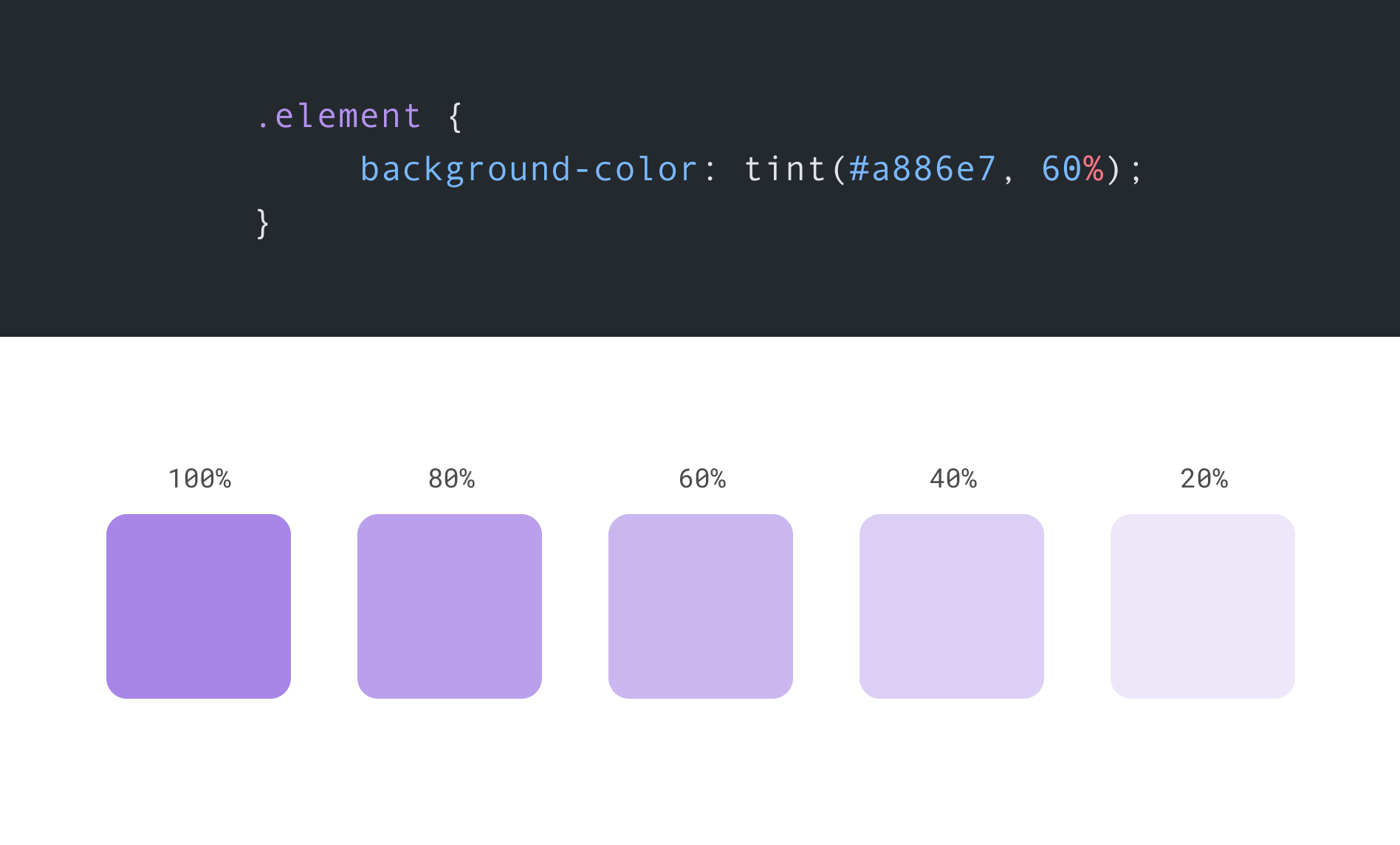tint() color: Tạo ra những hiệu ứng màu sắc tuyệt đẹp trên trang web của bạn với tint() color. Hãy xem hình ảnh liên quan để tìm hiểu cách sử dụng hàm này với những ý tưởng mới nhất để làm cho trang web của bạn trở nên đặc biệt hơn.