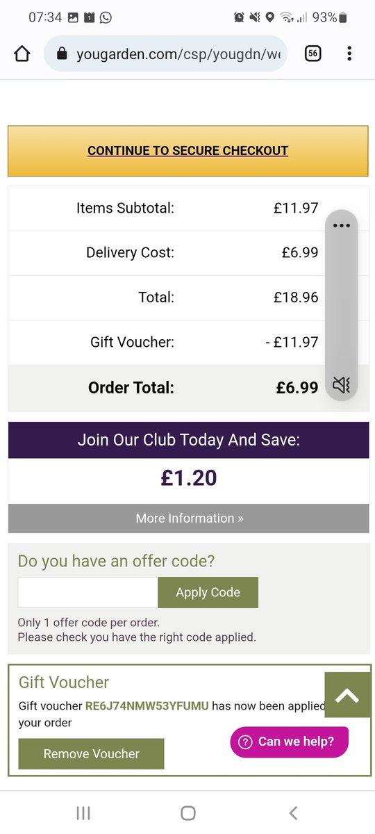 roxydinnis's tweet photo. Further to this when I went to place my order, for what I thought was £6.99, luckily Monzo needs approval for all online payments as the payment requested was £18.97. So instead of the 99p expected I could have paid £18.97. The offer isn't an offer. https://t.co/OQo2hePyEO