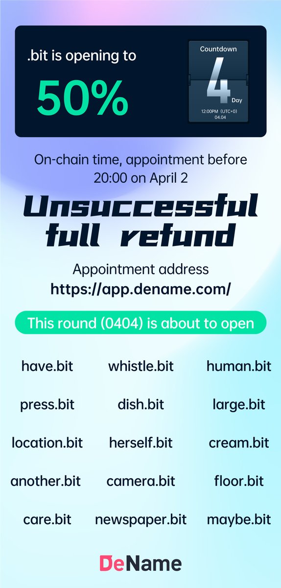 Come and get your .bit at dename for free
app.dename.com