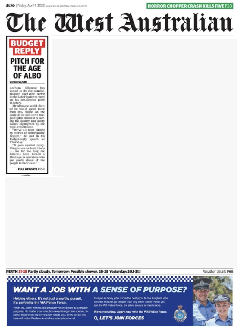 LyndaFrench19's tweet photo. @nobby15 #WesternAustralians Deserve
Better Media.
@AustralianLabor Leader Anthony Albanese
Budget Reply Speech .
Want reliable Media go Direct to Media Releases
https://t.co/kxd97xyzgf
https://t.co/4vUys2YXBb #AlboForPM https://t.co/vU5EPWssxE