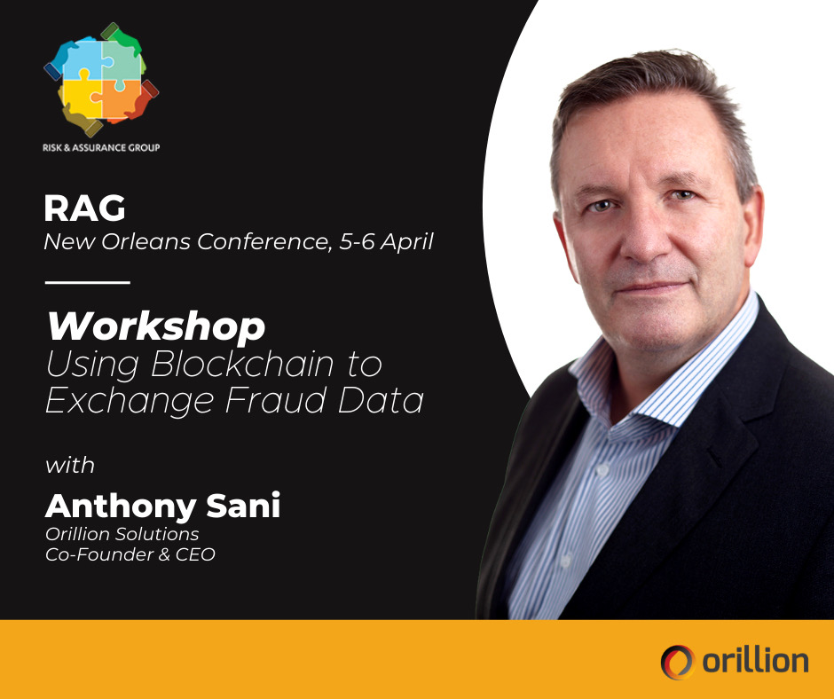The RAG conference is heading to the States next week! Join Anthony, who will be running a workshop on how to use fraud data as ‘payment’ for access to a blockchain-based exchange of fraud intelligence. Learn more here riskandassurancegroup.org/new-orleans-co…