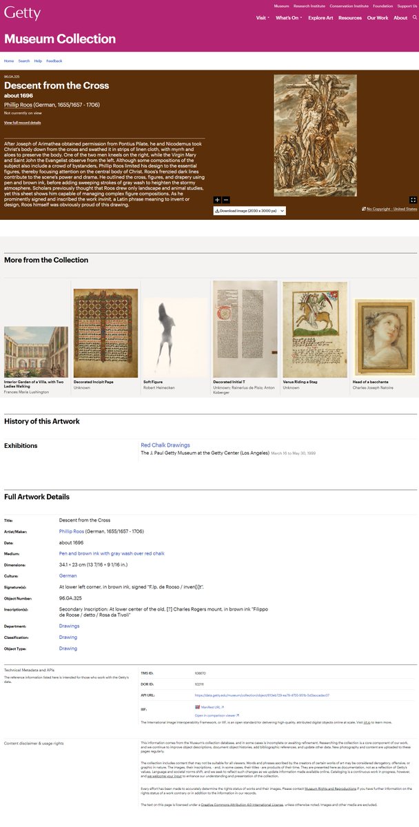 seeksanusername's tweet image. Le @GettyMuseum publie une nouvelle version de ses collections en ligne:
&amp;gt; nvelle interface
&amp;gt; mise en place d&apos;#API (réponse en #jsonld à la sauce #linkedart) + #sparqlendpoint + manifest #IIIF
#GLAM