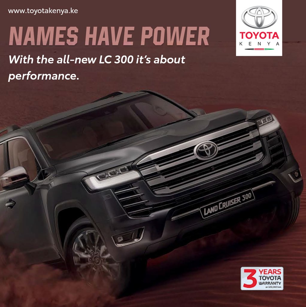 ToyotaCFAOKE's tweet image. VROOM VROOOM! That’s the V6 3.3L Turbo Diesel engine of the new #LandCruiser300 coming up your driveway to take you on a desert safari. See it up close here:
toyotakenya.ke/en/range/toyot…

#NamesHavePower #LC300
#ToyotaKenyaExperience