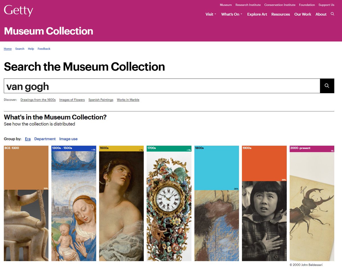 seeksanusername's tweet image. Le @GettyMuseum publie une nouvelle version de ses collections en ligne:
&amp;gt; nvelle interface
&amp;gt; mise en place d&apos;#API (réponse en #jsonld à la sauce #linkedart) + #sparqlendpoint + manifest #IIIF
#GLAM