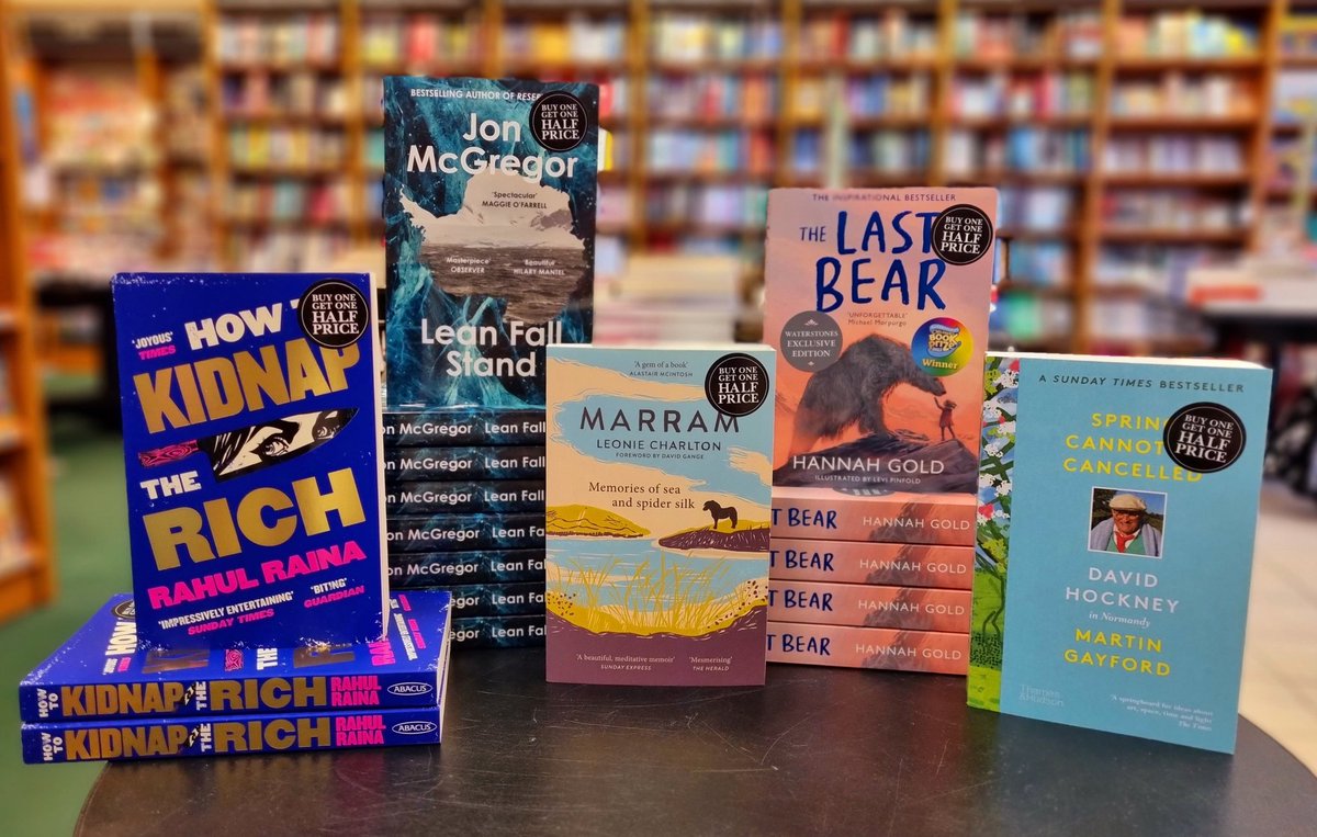 🌻 APRIL BOOKS OF THE MONTH!!! 🌻

Just look at our fabulous new Books of the Month for March and what a selection it is!!

This month we have 'Marram', 'Lean Fall Stand', 'How to Kidnap the Rich', 'Spring Cannot Be Cancelled' and #WCBP22 winner 'The Last Bear' by @HGold_author