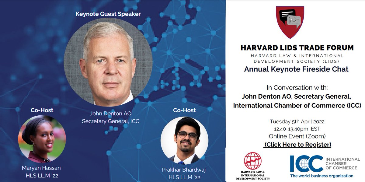 Looking forward to speaking at the @HarvardLIDS Trade Forum to discuss multilateralism, the role of business in solving global challenges and my career path. bit.ly/3JQCP69