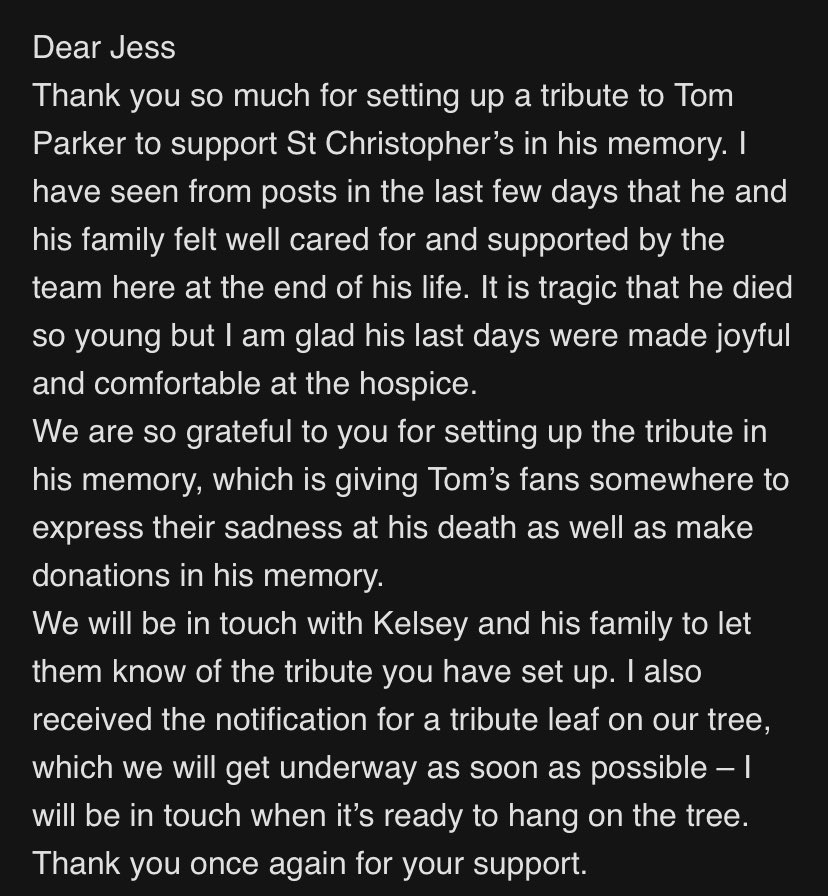 JessTheWanted's tweet photo. THANK YOU ALL! 

@StChrisHospice we are forever grateful 🙏🏼💖 https://t.co/u7O6MlaMBO