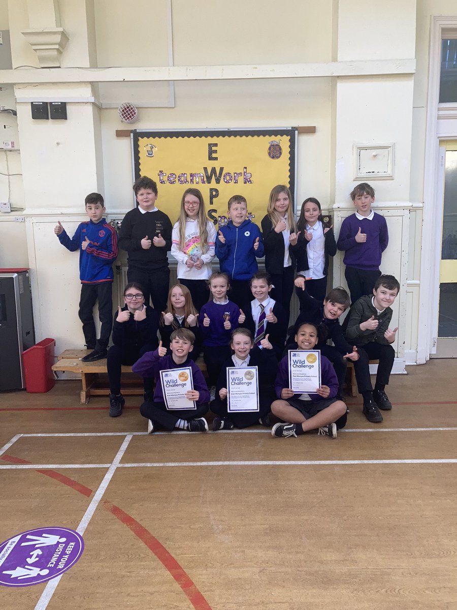 East_WemyssPS's tweet photo. Congratulations to our P5s! They have earned their Bronze, Silver AND Gold RSPB Wild Challenge Awards this term. We are so proud of you all! #RespectTeamwork @Natures_Voice https://t.co/RJse1CS02q