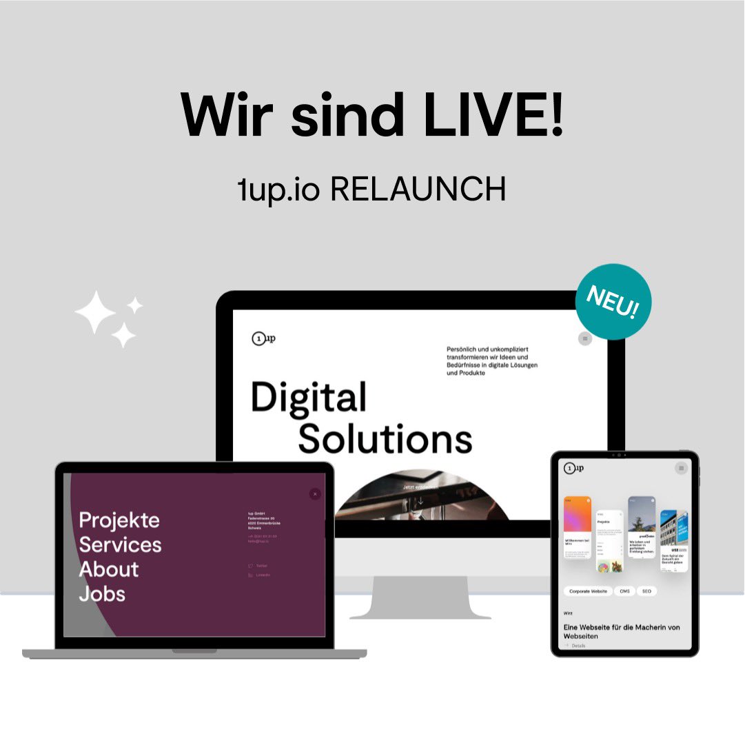 1upgmbh's tweet photo. 1up hat sich in den letzten 10 Jahren stetig weiter entwickelt. Höchste Zeit also, dass sich das auch auf unserer Website widerspiegelt.
Relaunch 🚀: https://t.co/HaHngpg85K
#NoAprilFoolsHere https://t.co/bUGg2Vt8ae
