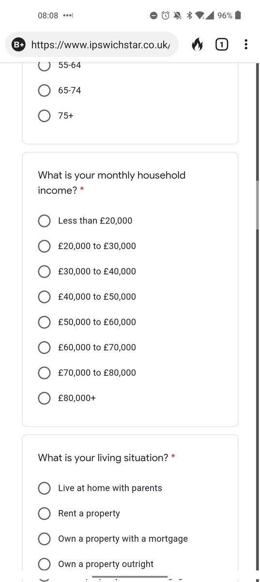 Spotted the April Fool on the <a href="/ipswichstar24/">Ipswich Star</a> website! Cost of living survey asking for monthly income.