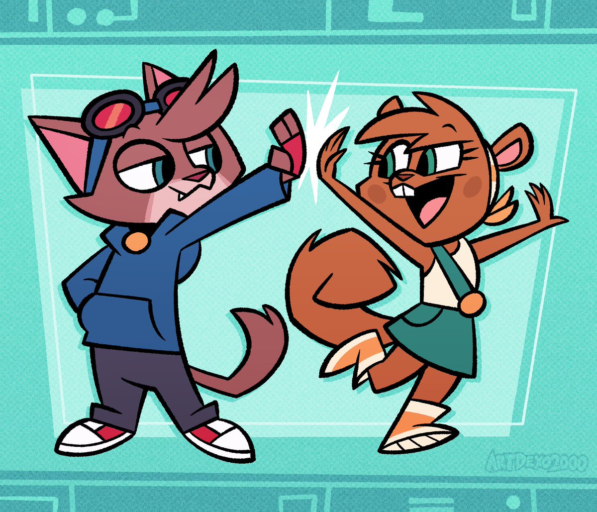 Some long overdue fan art of Murphy and Mitzi for @ajmarekart