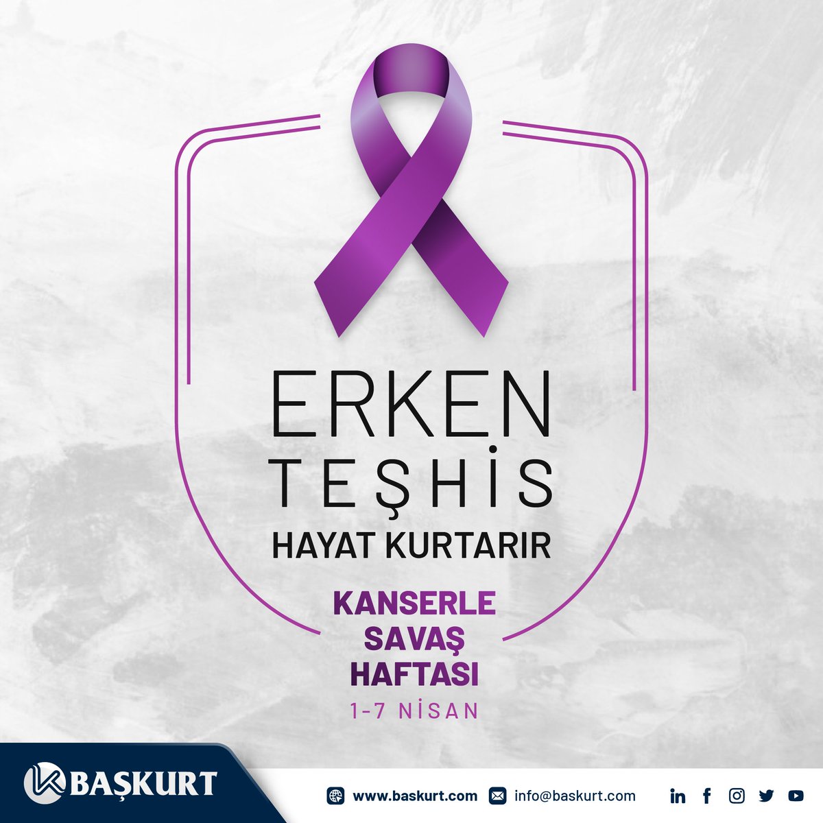 Erken Teşhis Hayat Kurtarır!
1-7 Nisan Kanserle Savaş Haftası...

#kanserlesavaş #kanserlemücadele #kanserhaftası #dünyakanserlesavaşhaftası