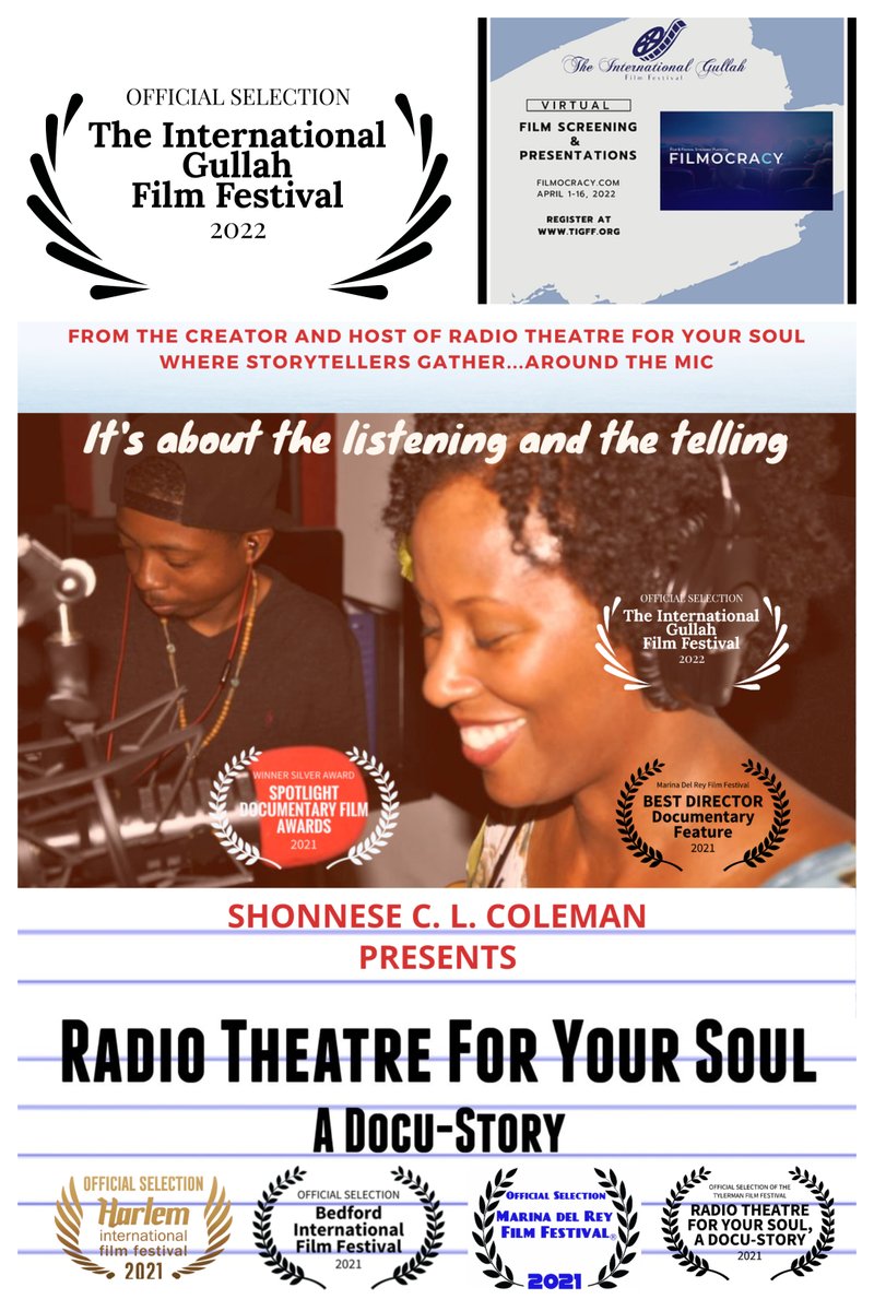 RadioDocu's tweet photo. Hellooooo &amp; Happy Spring Everybody!  @Radiodocu will be screening TUES. April 5th 2022, 7pm est. The Howard Auditorium, 1610 Hawkins St. Georgetown, SC, 29440 at The Int'l #GullahFilmFestival
Also on https://t.co/9vNycDKFSE #AStorytToTell #Listening #Telling #RadioStories #Share https://t.co/JFd3acBl3Q