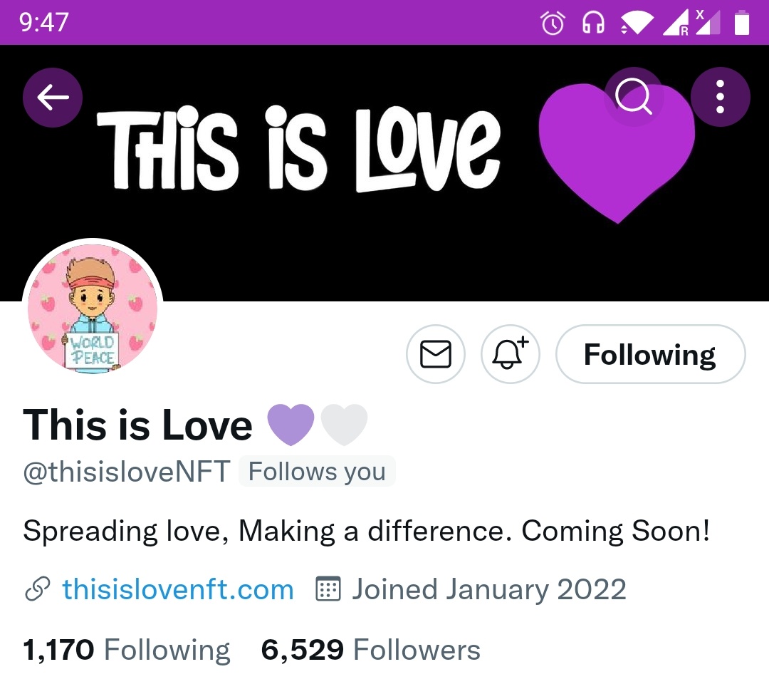 Julianna_Yuh's tweet photo. I have something little to celebrate.

It's 1000 followers now! The 1000th have a prominent name @thisisloveNFT. I deeply believe that love and respect to each other can overcome all the difficulties in the world. So I think this is the sign.

#NFTCommunity #love #NFT https://t.co/VS6zStk4Bl