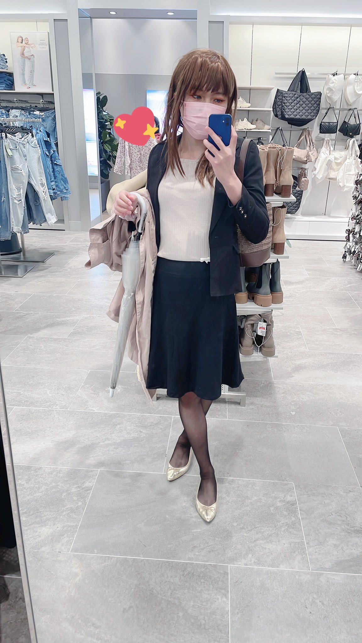 OLスーツ女装子 