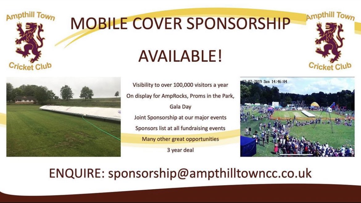 Mobile Cover Sponsorship available! We are in desperate need of new covers after the storm took its effect and now actively looking for anyone interested in advertising on them! Get in touch!