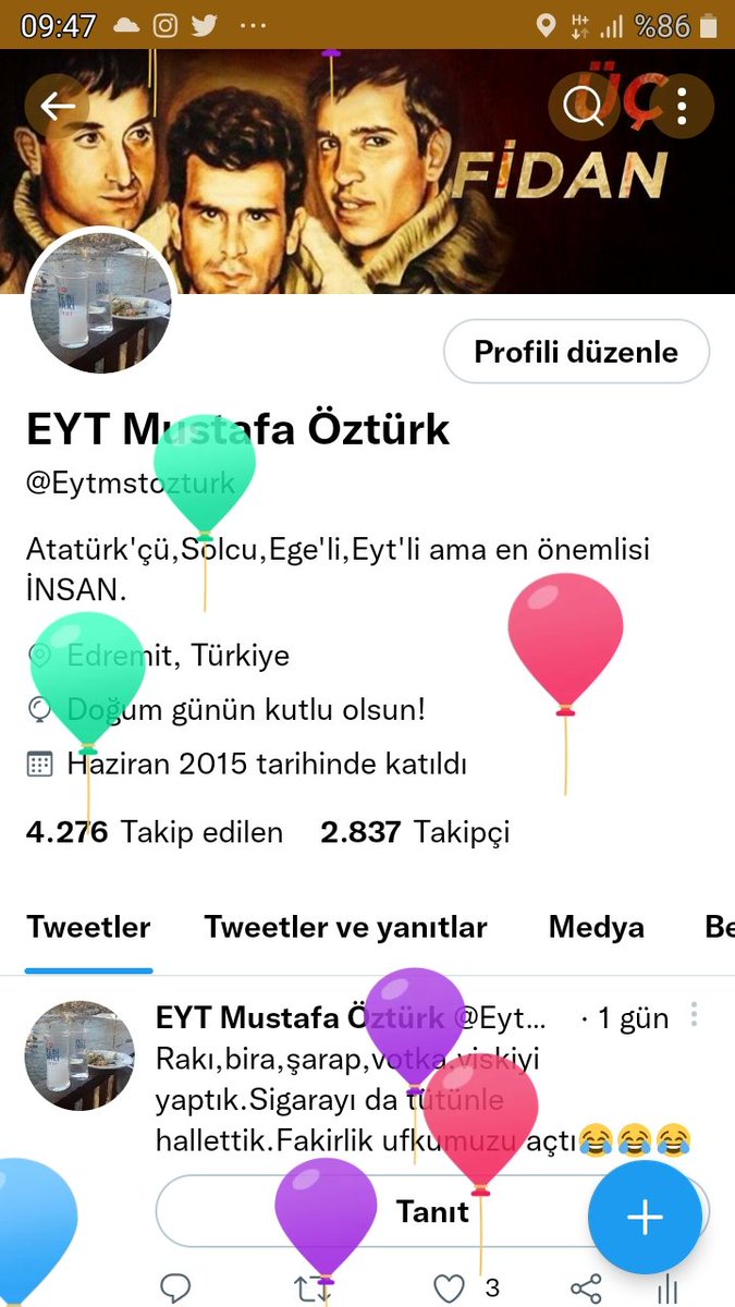 Ben doğmuşum.1 Nisan şakası yapmışım dünyaya.