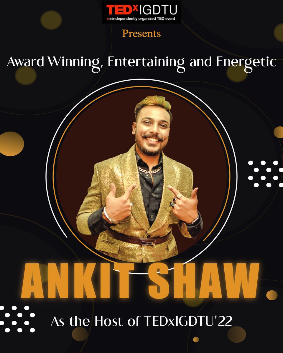 ankitshaw22's tweet photo. Super Elated to announce that I’ll be Hosting the @TEDxIGDTU Delhi.
The theme is “#Unlearning” glad to see such amazing speakers.
Hosting on 2nd & 3rd April virtually.
#MrTalkative🇮🇳
#TEDx #tedxhost #tedxspeaker #delhiuniversity https://t.co/fOE4f2McUY
