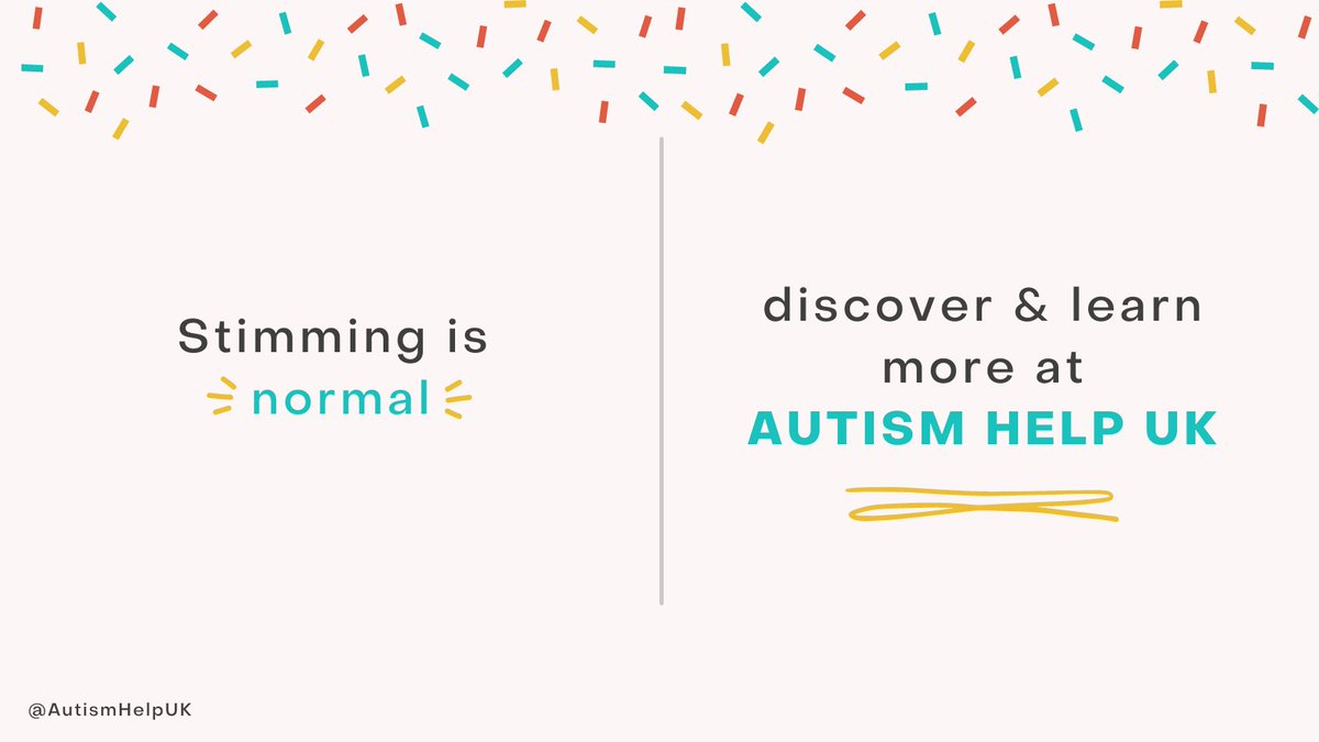 AutismHelpUK's tweet photo. So, let autistic people enjoy stimming! It is normal ❤️

If you want to learn more about autism, check out our blog! (Link in bio) 💛

#autismuk #autismacceptance #autismacceptancemonth #autismhelpuk #stimming https://t.co/4A110EYm9k