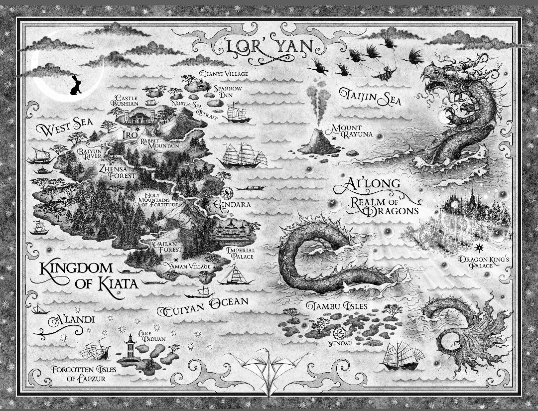 started six crimson cranes and look how gorgeous the map is!!