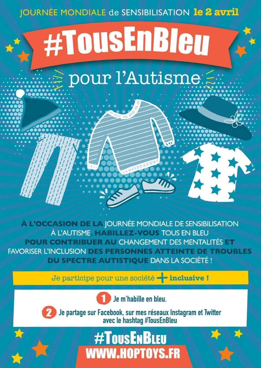2 avril, tous en bleu pour la journée mondiale de sensibilisation pour l’autisme