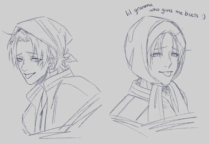 bandana jiro and a bonus babushka jiro 💛 https://t.co/qb6skLG4WN 