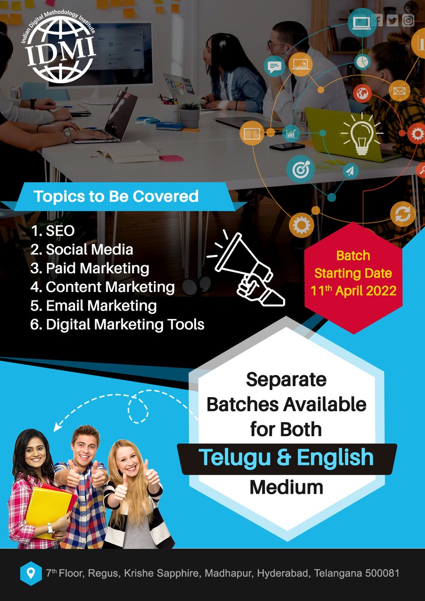 IdmiOfficial's tweet photo. Get trained by the top digital marketing professionals in the industry and take your career to new heights with @IdmiOfficial .
For more details: - https://t.co/eXWwl7pPmq
#digitalmarketingcourses #seoexpert #paidmarketing #SMM #emailmarketing #trainingcourses #IDMI https://t.co/JOhU7RwEpx