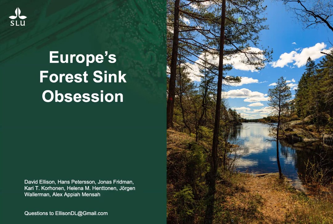 forclimit's tweet photo. David Ellison @_SLU presented FORCLIMIT work on climate policy frameworks at the @FACCE_ERAGAS GHG Breakfast Club on Forestry and climate mitigation with the intriguing title: Europe's Forest Sink Obsession" https://t.co/dfgaqMhJGH
