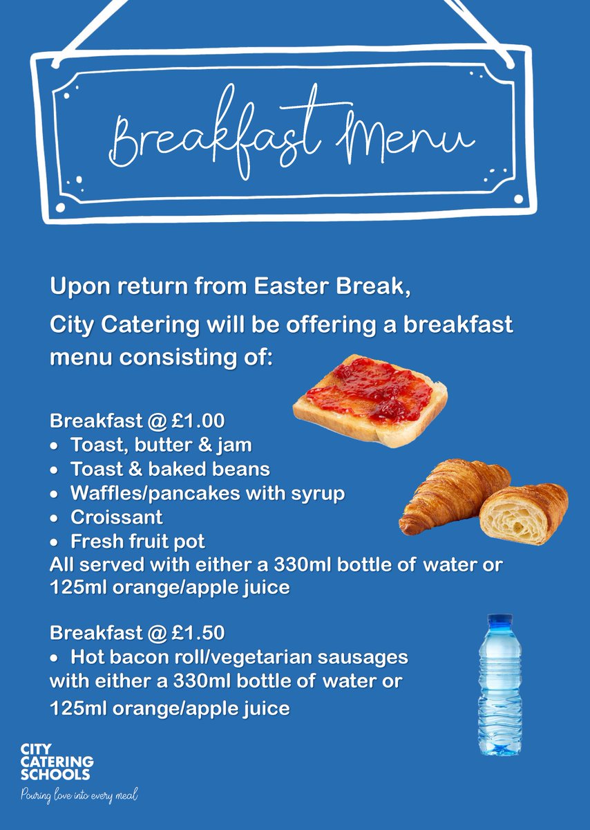Breakfast Menu
Coming soon.... <a href="/CityCateringSou/">City Catering Southampton #FoodForGood</a> #citycatering