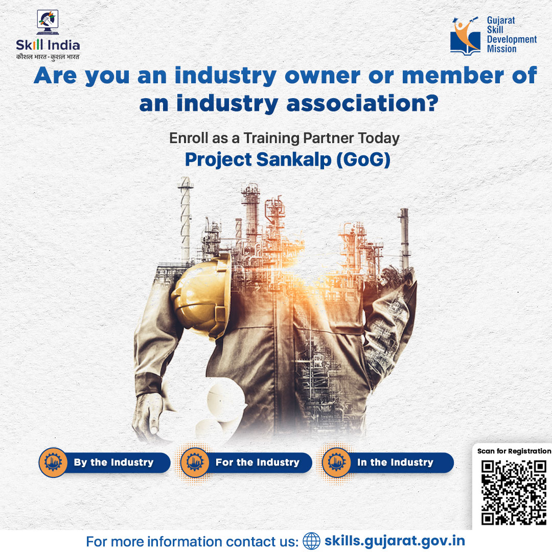 GSDMOfficial's tweet photo. Are you an Industrialist or Entrepreneur? you can train the youth in your company for skill development and prepare a skilled workforce as per the industry’s requirements. Registration: https://t.co/srrSVN5UTD
#ProjectSankalpGoG #GSDM #SkillIndia #GujaratSkillDevelopmentMission https://t.co/MlXKSomiQb