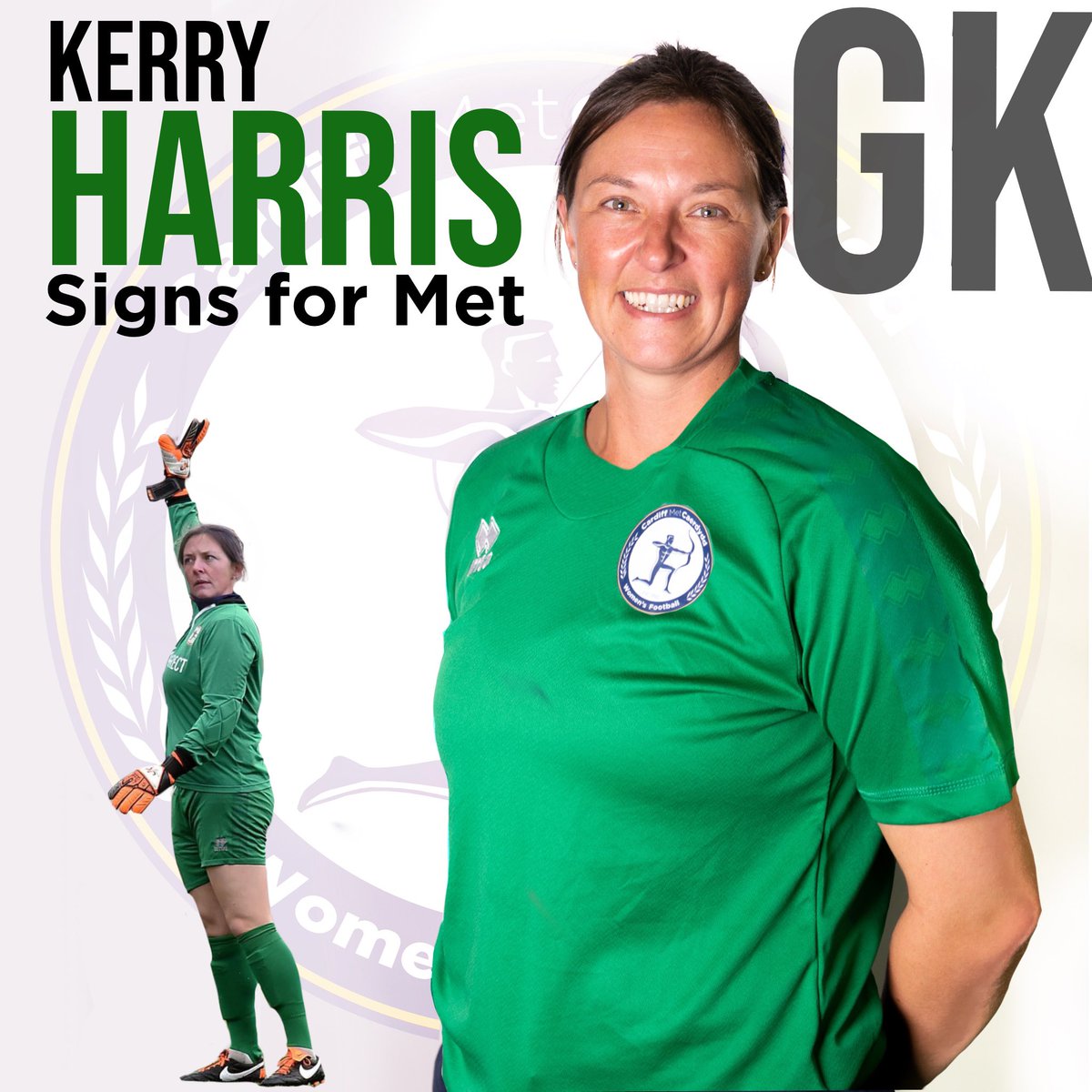 HARRIS SAVES THE DAY! Kerry Harris signs for Met ✍🏻 Pulling on the gloves once again, our Performance Director comes out of retirement, ahead of our Welsh Cup Final! 🏹 #OnceAnArcher