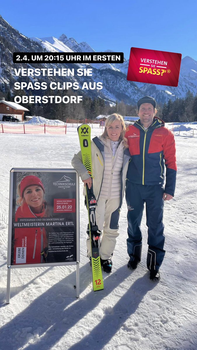 Verstehen Sie Spaß hat in Oberstdorf gedreht. Das Ergebnis gibt es morgen, 2.4. um 20:15 im Ersten.😎😉