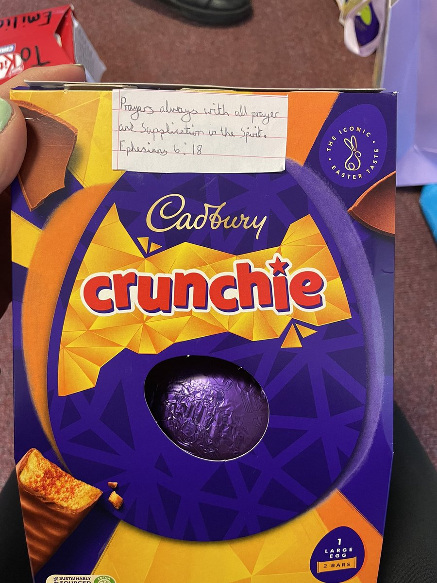 STA_PEd's tweet photo. 7J secret Easter Bunny this morning 🥚 🍫 🙏 https://t.co/OsQI36U9c7