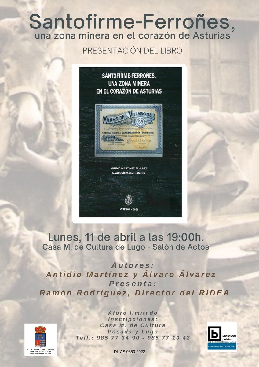 Presentación en Lugo de Llanera del libro ' Santofirme-Ferroñes, una zona minera en el corazón de Asturias'