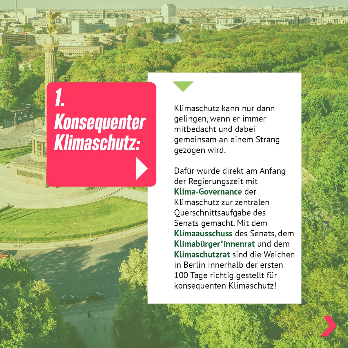 gruene_berlin's tweet image. Unsere drei grünen Senator*innen haben sich ein ambitioniertes #100TageProgramm überlegt. Die Bilanz nach 100 Tagen zeigt: sie haben geliefert! Wir schauen uns heute an, welche Ziele alle erreicht wurden 💪💚
Hier: @SenUMVKBerlin und unsere Senatorin @Bettina_Jarasch 👇(1/2)