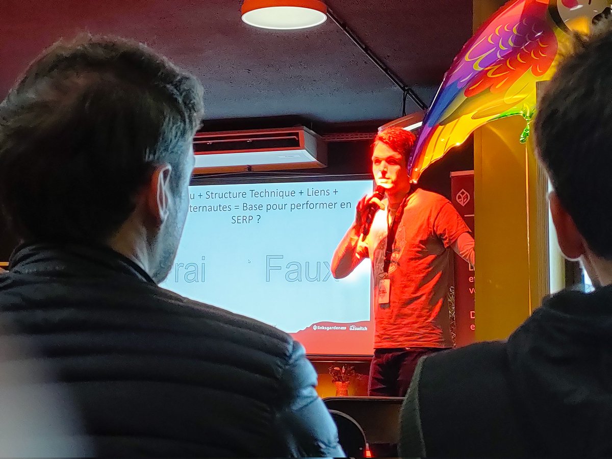 tiremil's tweet photo. Merci @nicoseosem pour cette conférence sur les mythes et légendes du #SEO. Conférence rythmée entre dynamisme, humour... Et accent chantant !
@WebIslandNantes https://t.co/Ot9GKYZr31