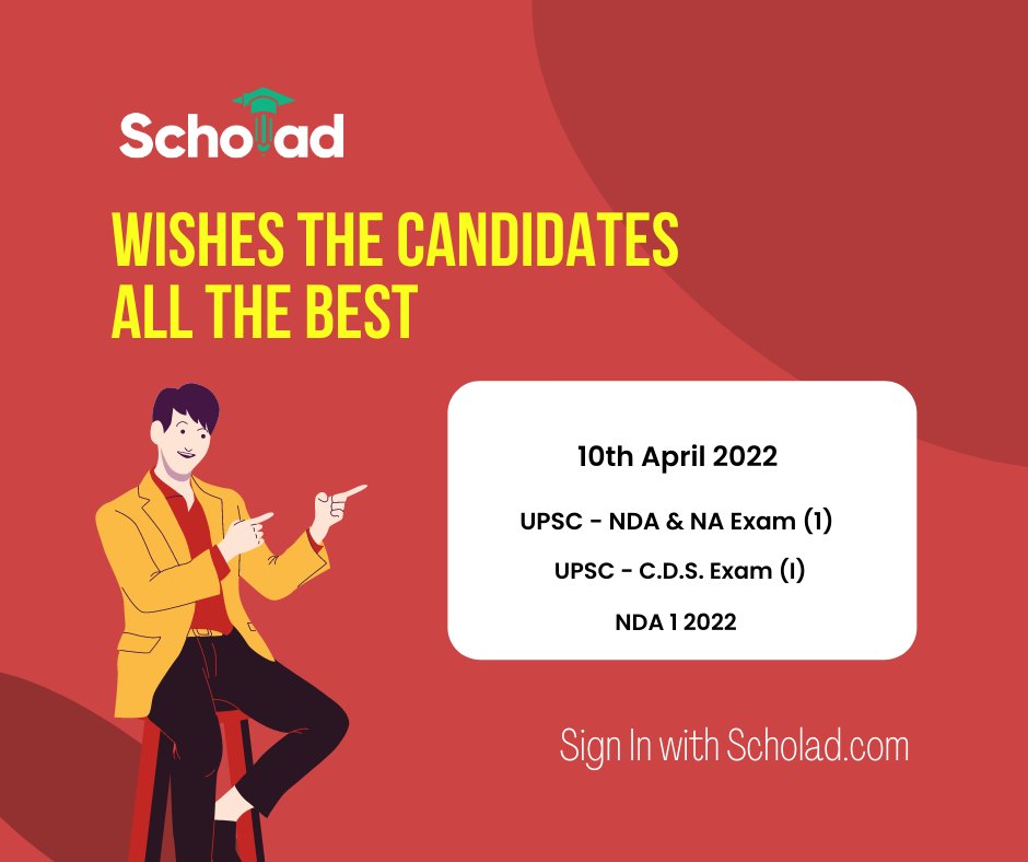 Note the dates. 
The smartest scholarship matching portal.
scholad.com
#scholarships #scholad #onlinescholarship #india #students #exams #upsc #upscexam #NDA #NDAExam