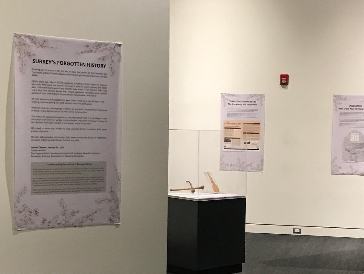 lorene1voice's tweet photo. Indigenous greeting opens tonight’s event at the Museum of #SurreyBC Broken Promises exhibit tells stories of the #dispossession of #JapaneseCanadians Pleased to help with #SurreyBC #JapaneseCanadian stories which started in 1800s #makevisible #history #racism https://t.co/ChnAvKjEHI
