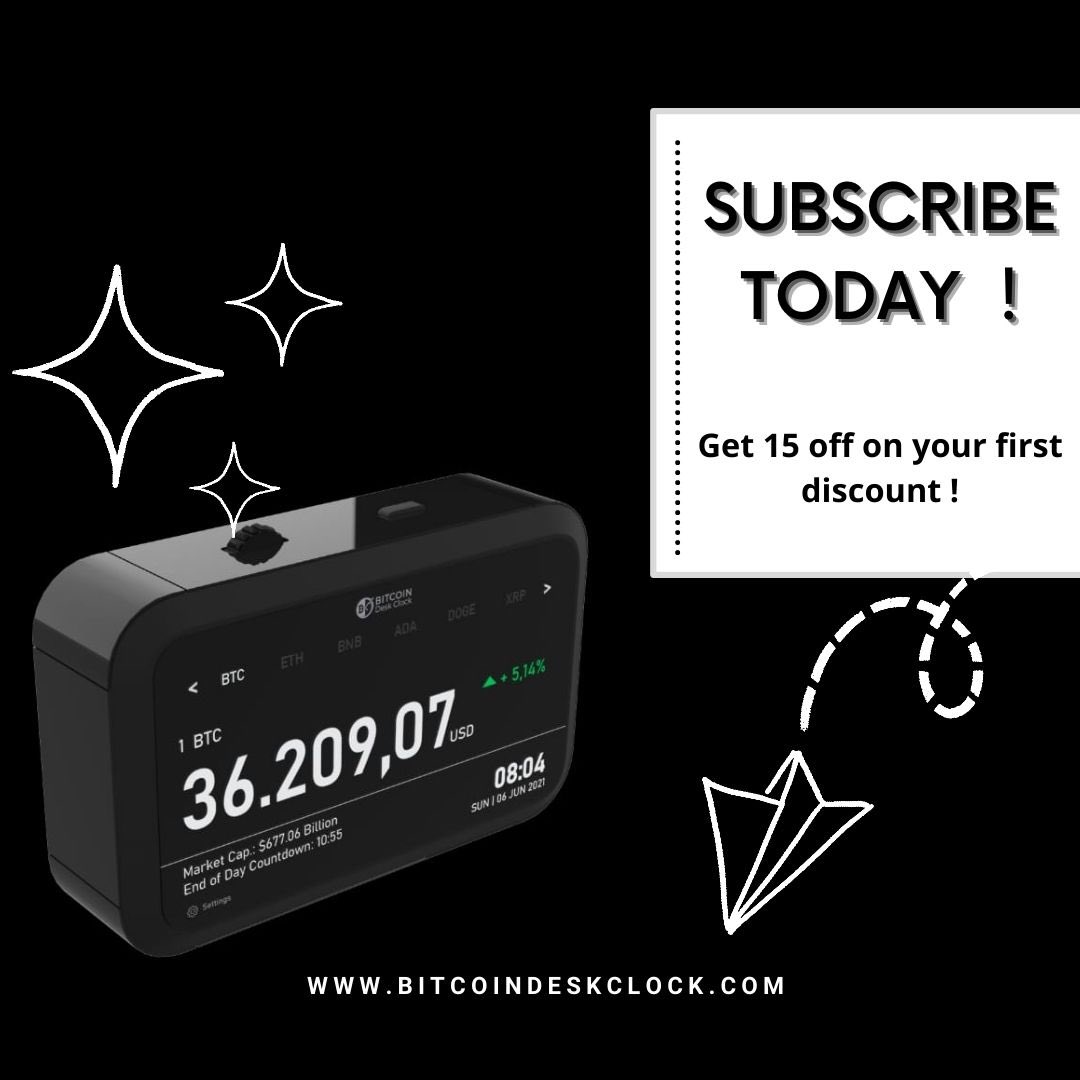 BTC_DeskClock's tweet photo. Do not wait any longer ! Hurry up to subscribe for the launch ! Get your 15 % off and enjoy the multi assets of the Bitcoin Desk Clock !
https://t.co/it17y46LQr
 #BinanceBlockchainWeek  #CryptocurrencyNews #Bitcoin #BTC https://t.co/35wPBxITO5