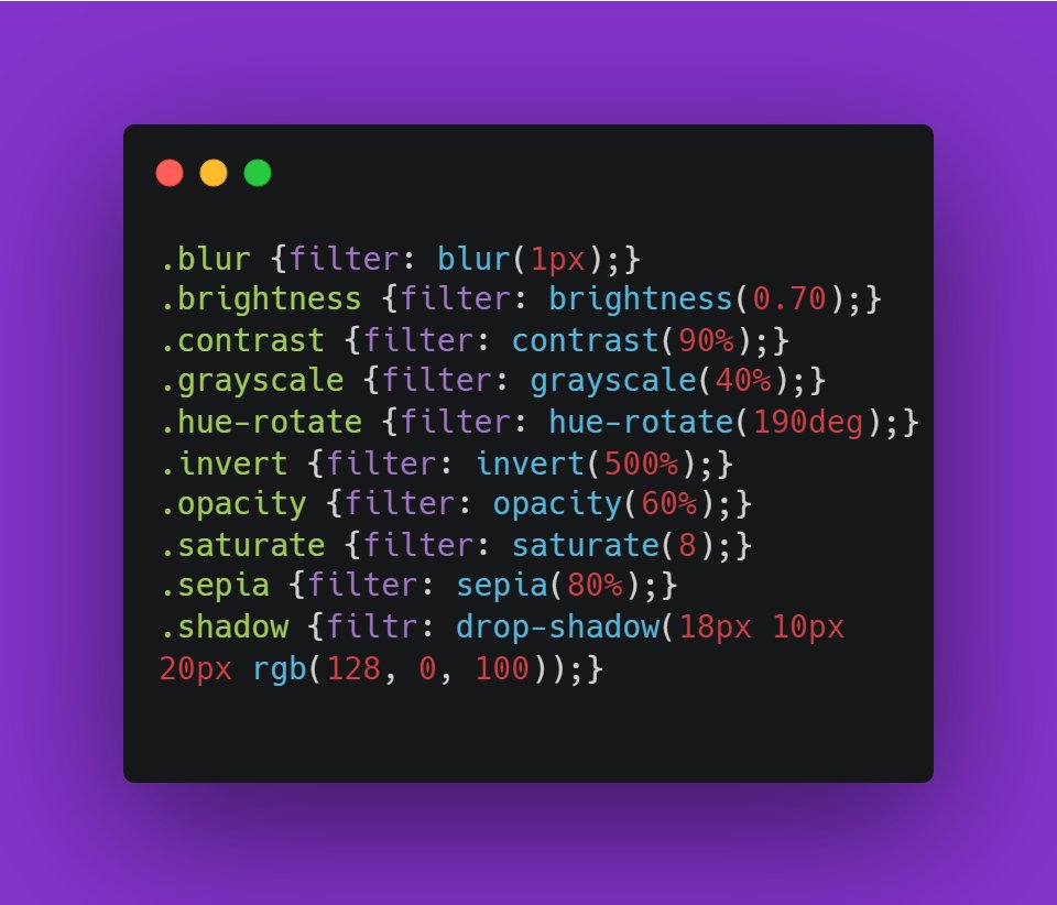 ishrratumar's tweet photo. 💜CSS Filter Property💜

🧵👇 https://t.co/VESksI8c8I