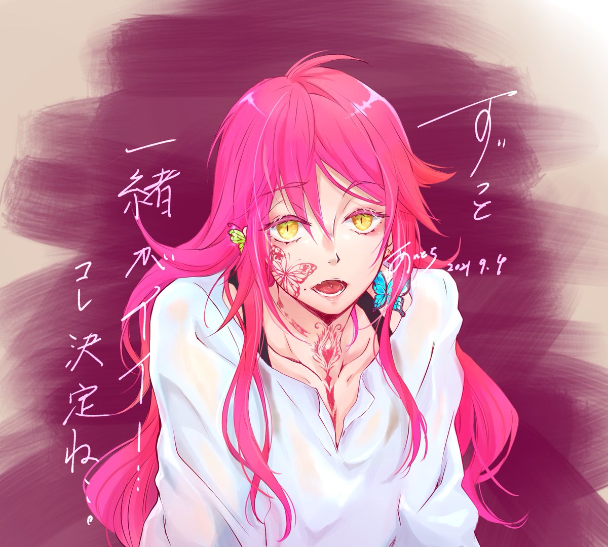 0000_x's tweet photo. 最近でもないけど描いたの並べてわかった。やっぱ派手な色が好きだぁ🎨落ち着いた色も塗りたいけど油断したら派手になってく🤔 https://t.co/O1WvmI3rdW