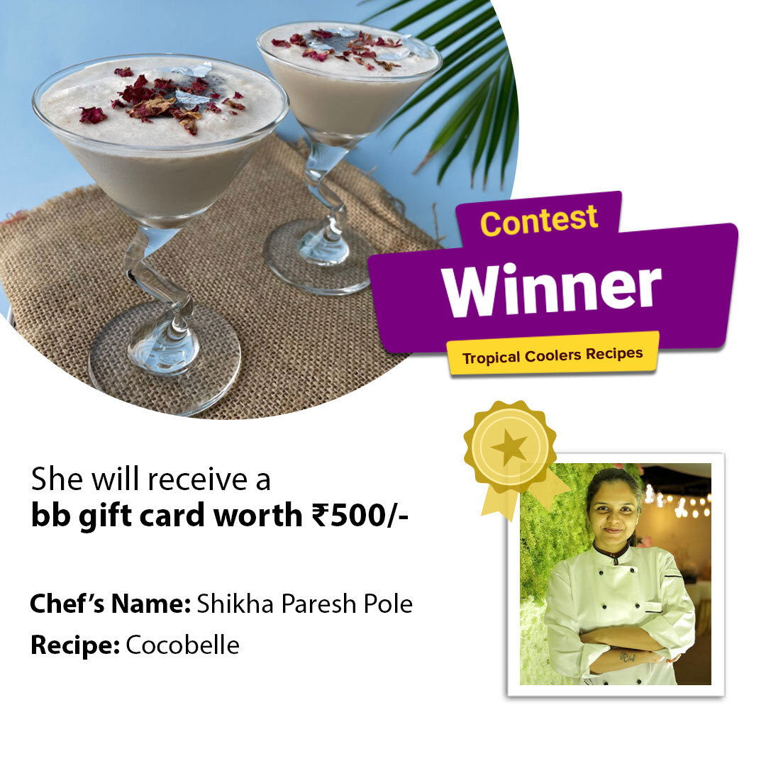 bigbasket_com's tweet photo. Our heartiest congratulations to Shikha Paresh Pole for winning the Tropical Coolers Recipe Contest!
Your Cocobelle recipe was loved by everyone at bigbasket!
Check out the recipe here: https://t.co/werQLwir9G
#bigbasket #Contest #ContestWinner #Recipes #bbCookBook #FoodLover https://t.co/H6E16yduJZ