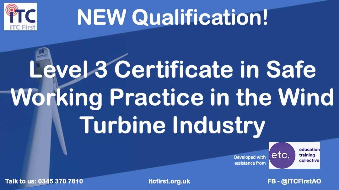 ITCFirst_'s tweet photo. New Qualification Alert - ITC Level 3 Certificate in Safe Working Practice in the Wind Turbine Industry

Available Now

Read More Here - https://t.co/NU8c7Z3LTH

#renewables #windturbinetechnician #training https://t.co/GLnGC6ETtX