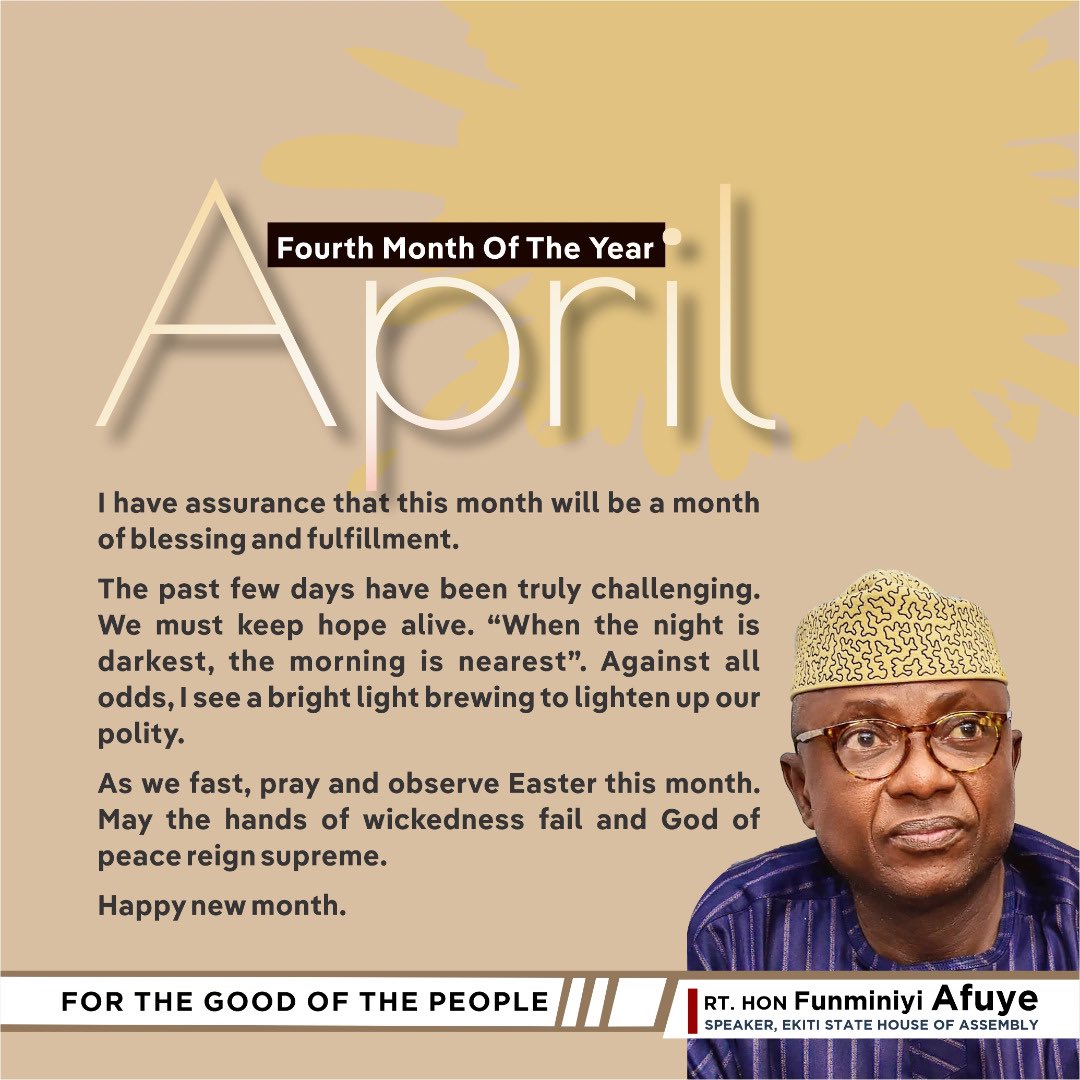 Happy New Month! 

#ProudlyEkiti