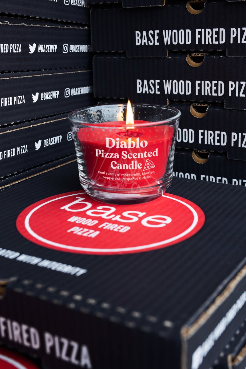 basewfp's tweet photo. *NEW PRODUCT ANNOUNCEMENT*
We are delighted to announce our NEW โDiabloโ pizza scented candle. With real scents of mozzarella, chorizo, pepperoni, jalapenos & chilies โ who wouldnโt want this smell around the house always. ๐
#basewfp #happyfriday #aprilfirst #newproduct https://t.co/WurMba0OIy
