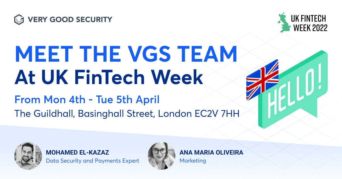 getVGS's tweet photo. Very Good Security is taking over London during #IFGS2022 by @InnFin ! 

If you’re heading to the flagship event for UK FinTech Week, stop by our booth #43 to chat payments with us. 

https://t.co/Yu3v9Q6SqV https://t.co/IViqTQsBZe