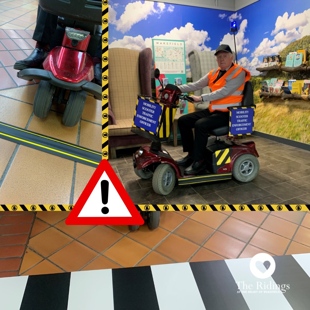 ridingscentre's tweet photo. NEW PUBLIC SERVICE!
Our New Mobility Scooter Traffic Enforcement Officer or M.S.T.E.O for short will be on patrol.
We have introduced several measures including our new M.S.T.E.O, speed bumps around the centre and zebra crossings a key point.
#roadsafety #reducespeeding https://t.co/wqg6YgEfGH